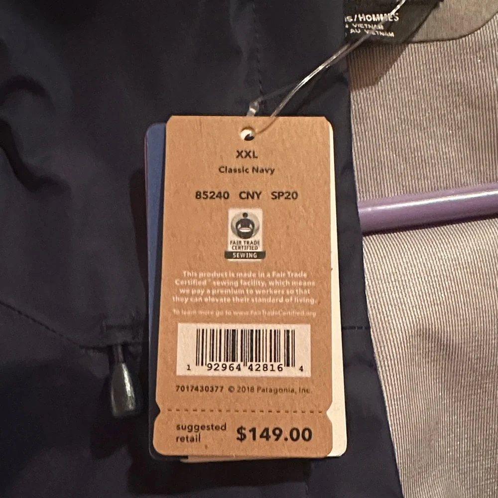 NWT’s Patagonia Mens Torrentshell 3L Classic Navy Jacket XXL - Picture 2 of 5